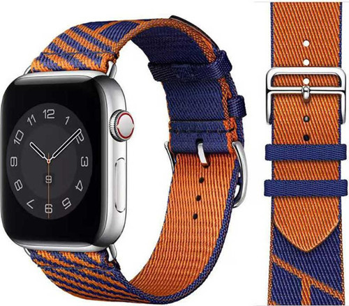 Apple Watch 38 mm Uyumlu Kordon Hasır Kumaşlı Strap Kayış