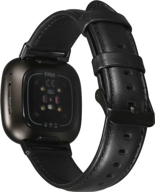 Apple Watch 38mm 159,9 Leather Watchband Deri Kordon - Siyah