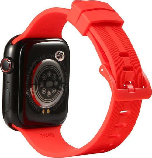 Apple Watch 38mm KRD-23 Silikon Kordon - Kırmızı