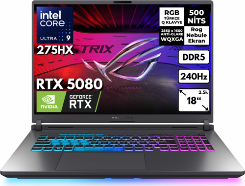 Rog Strix G18 Ultra 9-275HX 64GB 2 TBSSD RTX5080 240Hz 18" 2.5k WQXGA Freedos G815LW-S9129HMF9