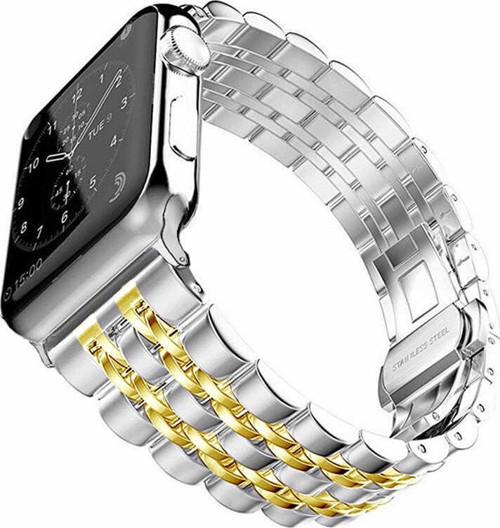 Apple Watch 44mm Strap--14 Metal Kordon - Altın