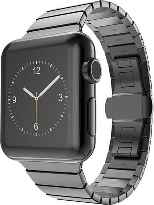 Apple Watch 44mm Strap--16 Seramik Kordon - Siyah