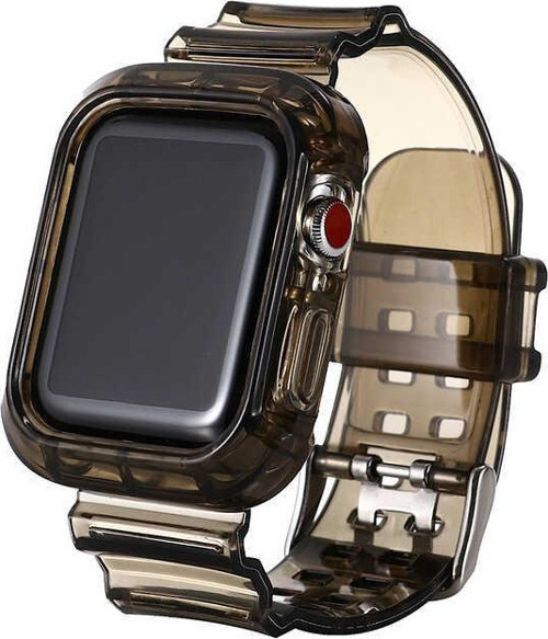 Apple Watch 44mm Strap--27 Silikon Kordon - Siyah