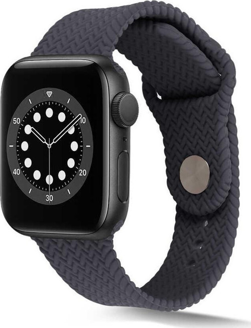 Apple Watch 44mm Strap--37 Silikon Kordon - Gri