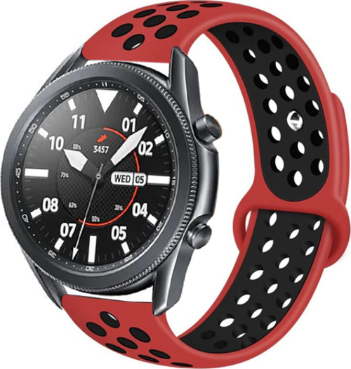 Galaxy Watch 3 45mm Strap--02 Silikon Kordon - Kırmızı