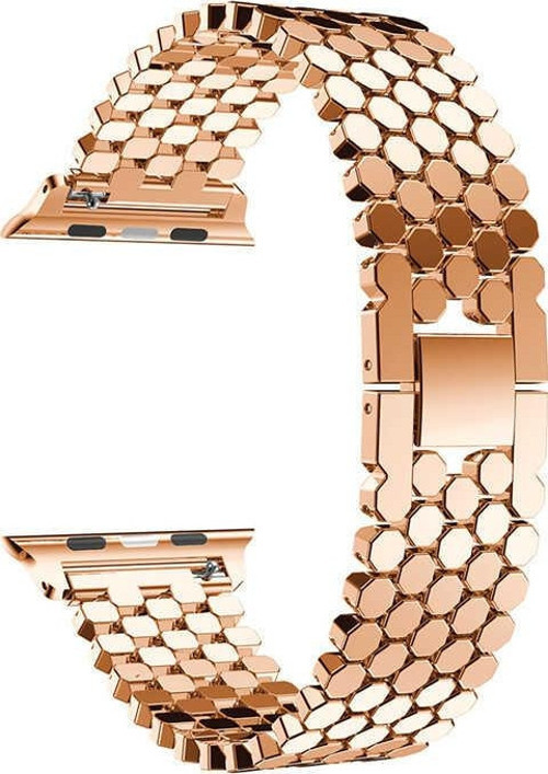 Apple Watch 44mm String-30 Metal Kordon - Altın