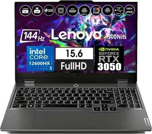 Loq 15IAX9 i5-12600HX 32GB 2TB 6GB RTX3050 15.6" FreeDOS 83GS00P8TR K9