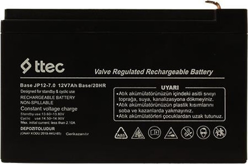 Base 12V 7Ah Bakımsız Kuru Akü