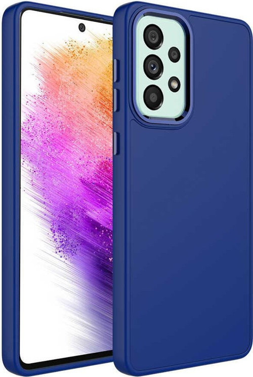 Galaxy A23 Metal Buton Tasarımlı Splendid Kılıf - Lacivert