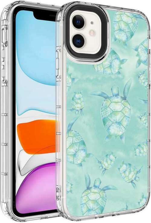 İphone 11 Kılıf Canlı Renk Desenleri Kamera Korumalı Korn Kapak