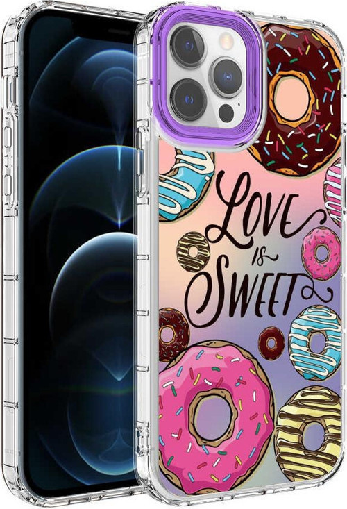 İphone 13 Pro Kılıf Canlı Renk Desenleri Kamera Korumalı Korn Kapak