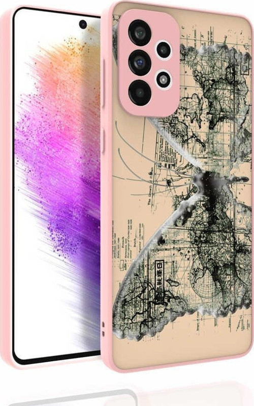 Samsung A73 Kılıf Desenli Kamera Korumalı Parlak Nora Kapak