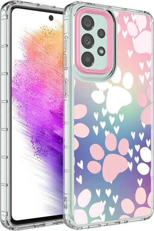Samsung A73 Kılıf Kamera Korumalı Renkli Desenli Sert Silikon Korn Kapak