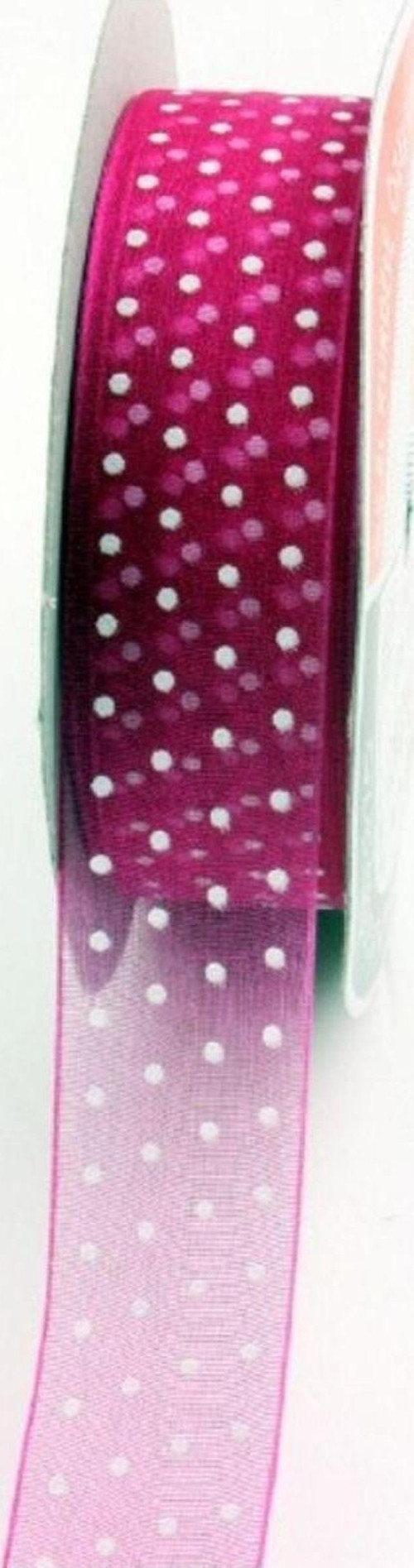 Puantiye Baskılı Organze Kurdele, Paketlik Kurdele 2 Cm 5 Mt 150 003
