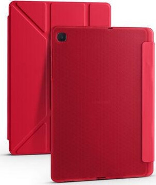 Samsung Galaxy S6 Lite P610 Kılıf Tri Folding Slikon Stand Olabilen Kalemlikli