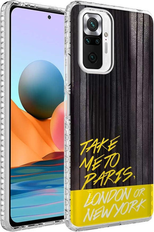 Xiaomi Redmi Note 10 Pro Kılıf Airbag Kenarlı Renkli Desenli Silikon Elegans Kapak