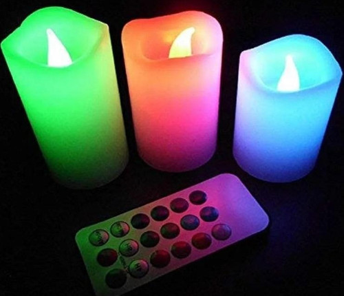 6 PCS VIP LED REMOTE CONTROL ELECTRONİC CANDLE 6 ADET LED MUM RGB KUMANDALI RENKLİ LED IŞIKLI MUM