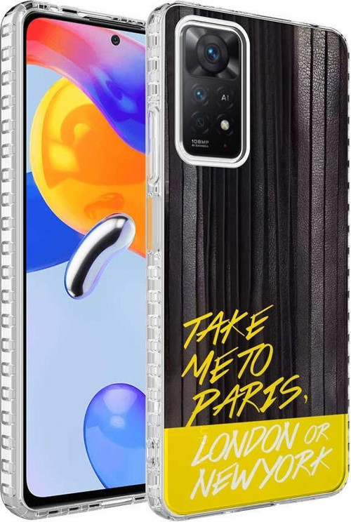 Xiaomi Redmi Note 11 Global Kılıf Airbag Kenarlı Renkli Desenli Silikon Elegans Kapak