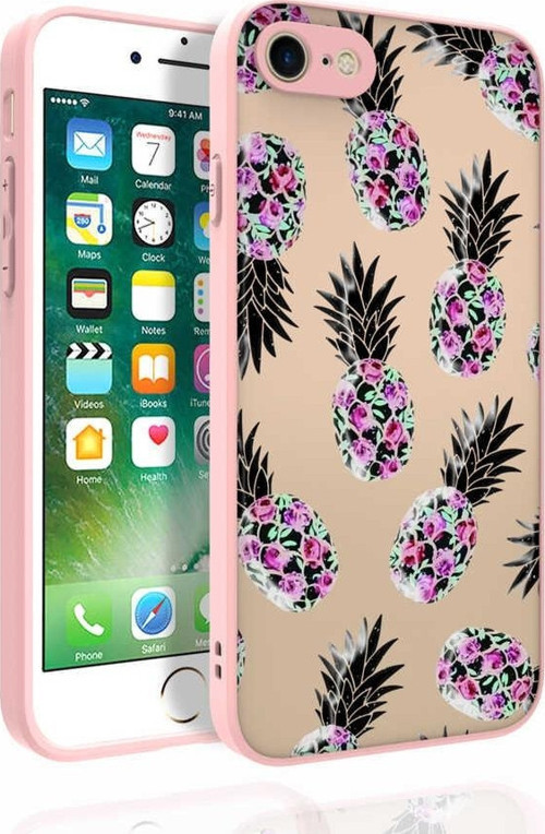 Apple iPhone 7 Kılıf Desenli Kamera Korumalı Parlak Nora Kapak