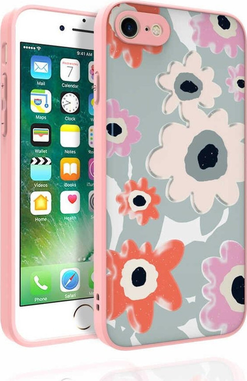 Apple iPhone 8 Kılıf Desenli Kamera Korumalı Parlak Nora Kapak