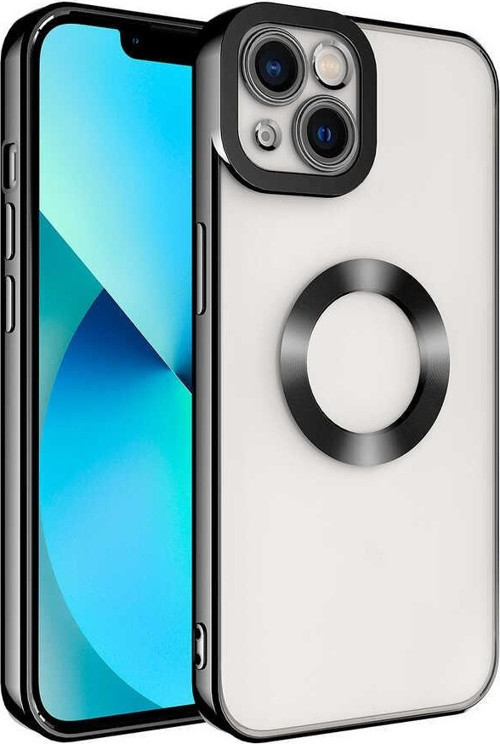 Apple iPhone 14 Kılıf Kamera Korumalı Logo Gösteren Omega Kapak