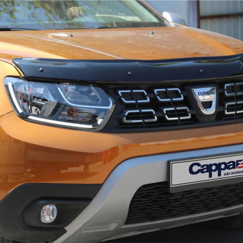 Dacia Duster Ön Kaput Koruma Rüzgarlığı 3mm Akrilik (ABS) Parlak Siyah Deflektör 2018-> 30210218 **A 1 34**