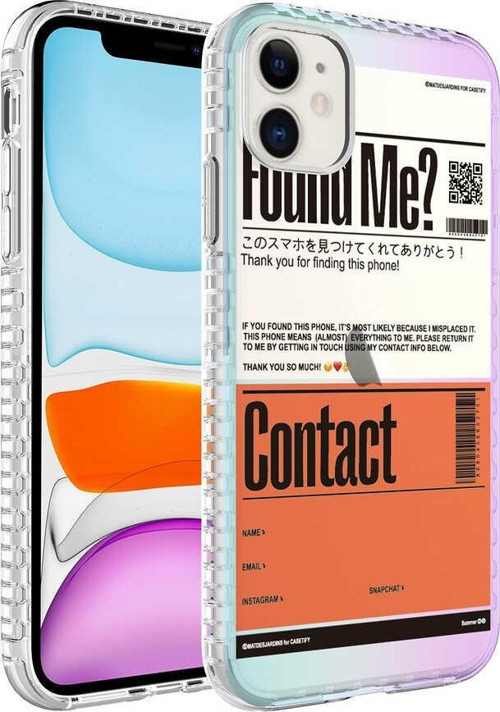 Apple iPhone 11 Kılıf Airbag Kenarlı Renkli Desenli Silikon Elegans Kapak