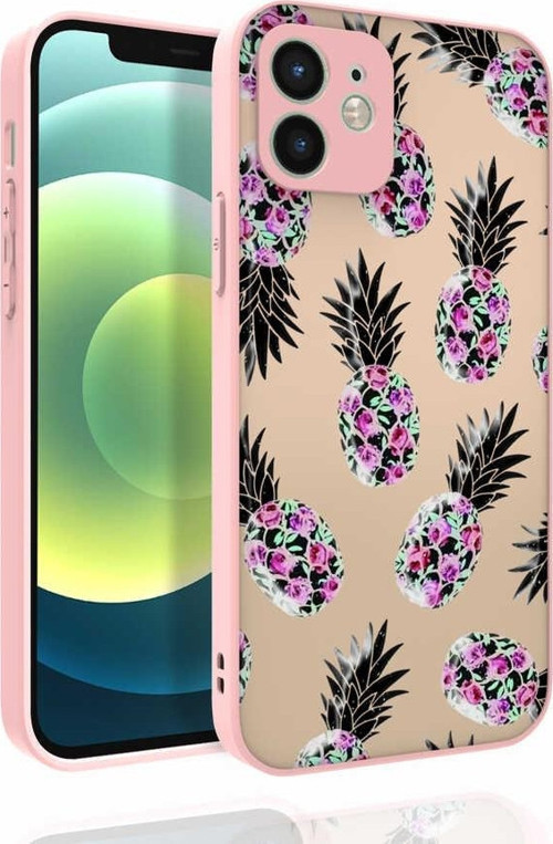 Apple iPhone 12 Kılıf Desenli Kamera Korumalı Parlak Nora Kapak