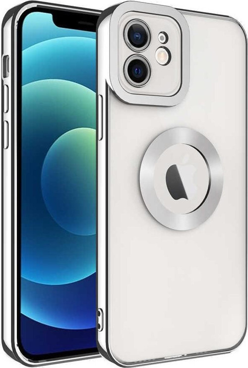 Apple iPhone 12 Kılıf Kamera Korumalı Logo Gösteren Omega Kapak