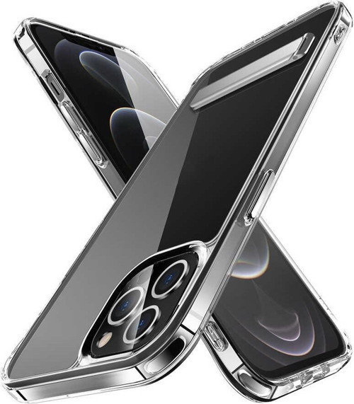 Apple iPhone 12 Pro Kılıf Standlı Şeffaf Silikon L-Stand Kapak