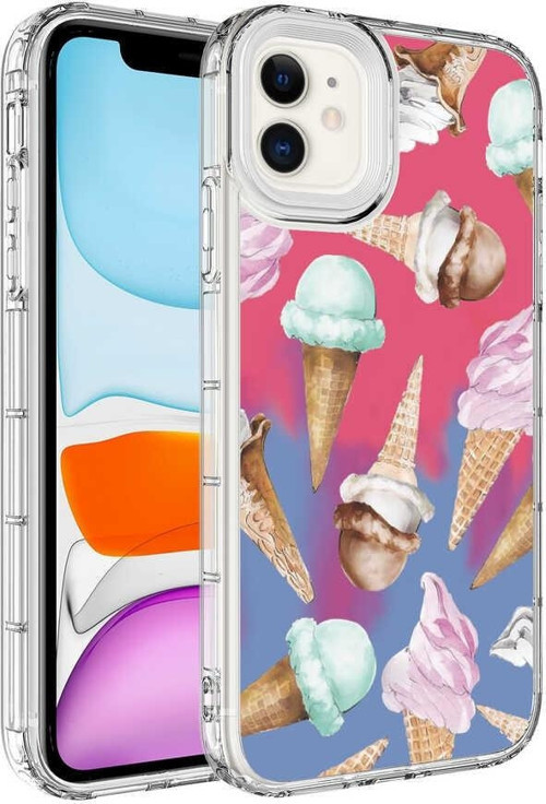 Apple iPhone 11 Kılıf Kamera Korumalı Renkli Desenli Sert Silikon Korn Kapak