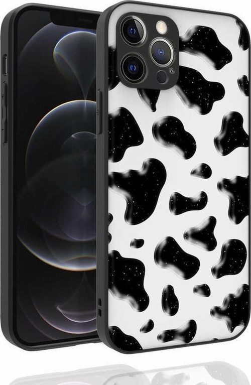 Apple iPhone 12 Pro Kılıf Desenli Kamera Korumalı Parlak Nora Kapak