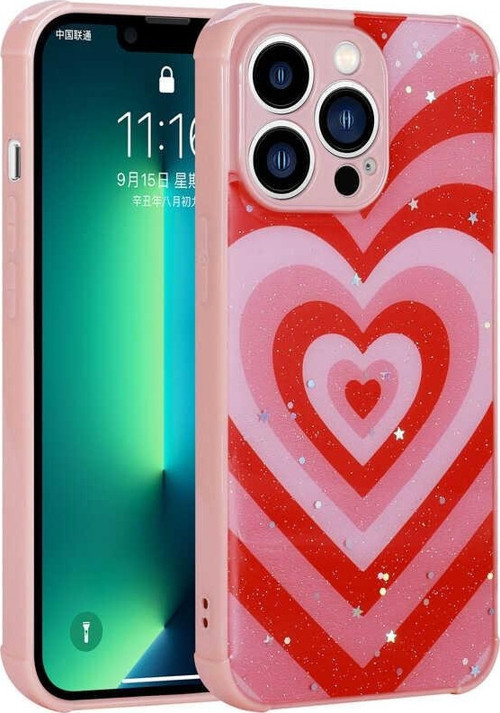 Apple iPhone 13 Pro Kılıf Simli Desenli Kamera Korumalı Parlak Popy Kapak