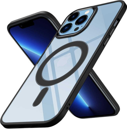 Apple iPhone 13 Pro Kılıf Wireless Şarj Özellikli Krom Magsafe Silikon Kapak