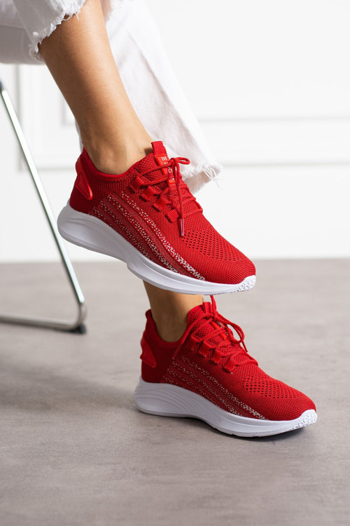 Kırmızı Buz Unisex Yıkanabilir Rahat Hava Alabilen Kokusuz Triko Spor Ayakkabı Sneaker 015 40