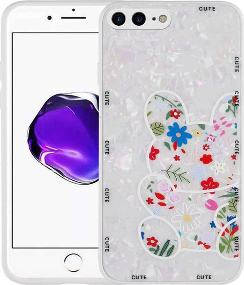 Apple iPhone 7 Plus Kılıf Desenli Sert Silikon Mumila Kapak