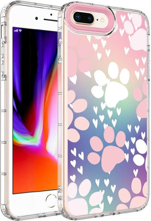 Apple iPhone 7 Plus Kılıf Kamera Korumalı Renkli Desenli Sert Silikon Korn Kapak