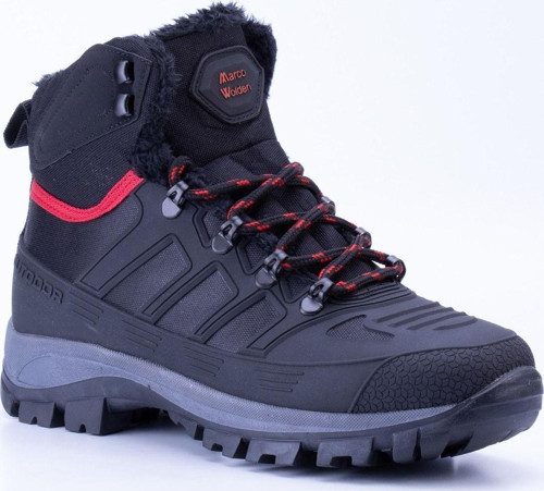 Siyah Kırmızı Unisex Thermo Taban Içi Kürklü Outdoor Ayakkabı T40 41
