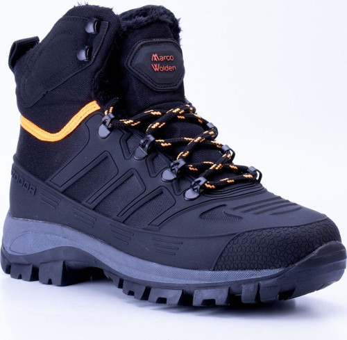 Siyah Turuncu Unisex Thermo Taban Içi Kürklü Outdoor Ayakkabı T40 42