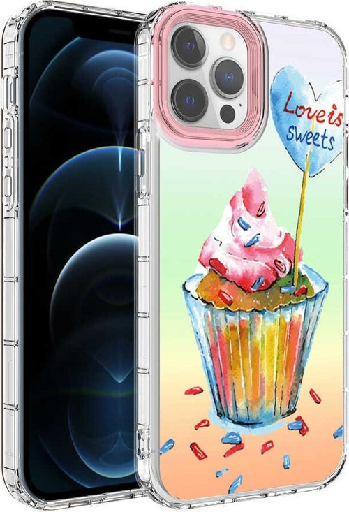 Apple iPhone 13 Pro Max Kılıf Kamera Korumalı Renkli Desenli Sert Silikon Korn Kapak