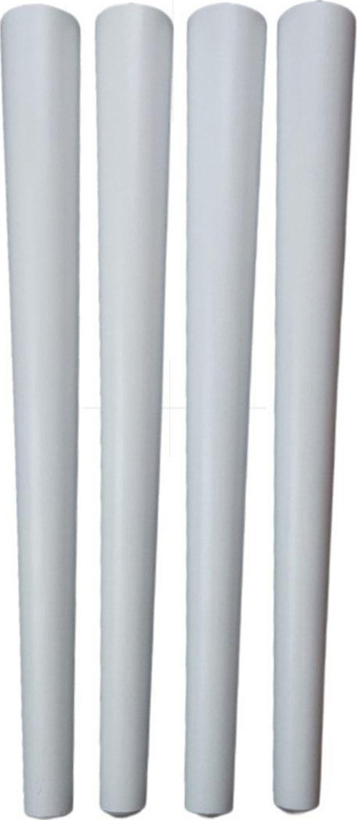 Gürgen Ahşap Beyaz Renk 42 Cm 4 Adet Sandalye Sehpa Ayağı Metrik-8 Vidalı