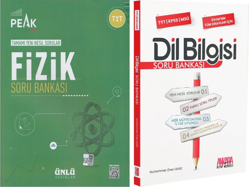 Ünlü Yayıncılık TYT Fizik Best Peak ve AKM Dil Bilgisi Soru Bankası Seti 2 Kitap