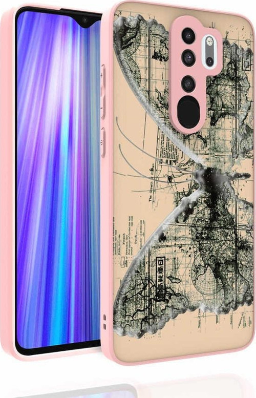 Xiaomi Redmi Note 8 Pro Kılıf Desenli Kamera Korumalı Parlak Nora Kapak