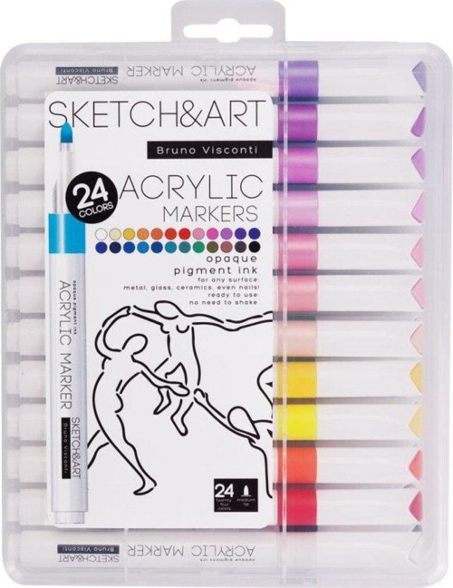 "sketch & Art" Akrilik Marker Kalem 24 Renk