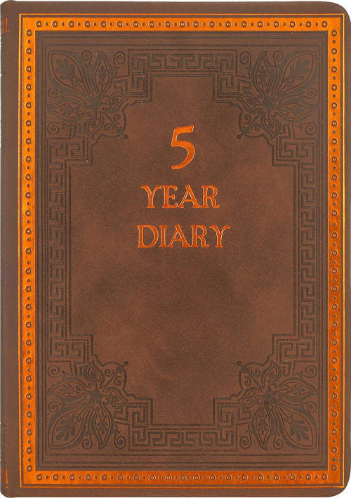 5 Yıllık Tarihsiz Old Book Ajanda Kahverengi