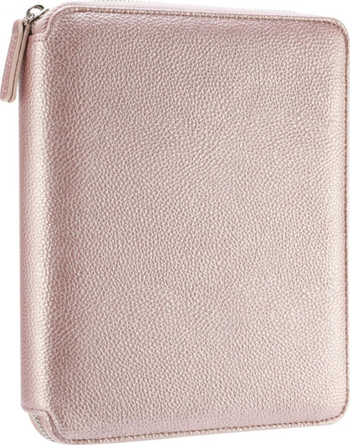 Buffalo Zipper Folder Defter Sedefli Rose Gold-noktalı