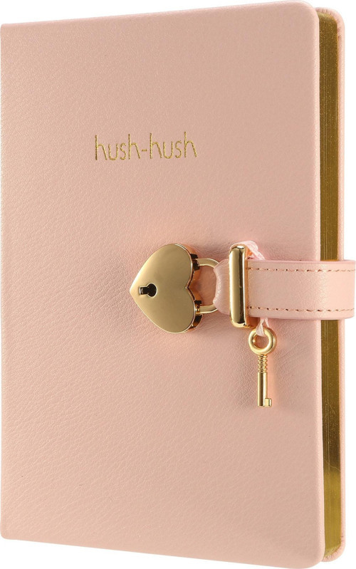 Hush Hush Pastel Kilitli Defter Pastel 13x18 Cm Pembe