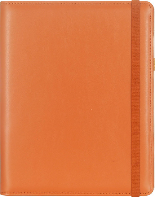 Notepad Folio 14,8x21 Cm Vegan Deri Notluk Turuncu+Noktalı