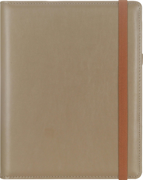 Notepad Folio 14,8x21 Cm Vegan Deri Notluk Zeytin+Noktalı