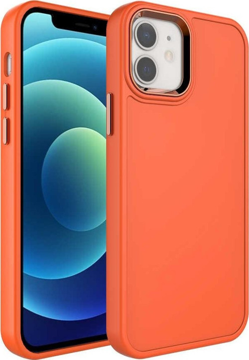 Apple iPhone 11 Kılıf Metal Çerçeve ve Buton Tasarımlı Sert Botox Kapak